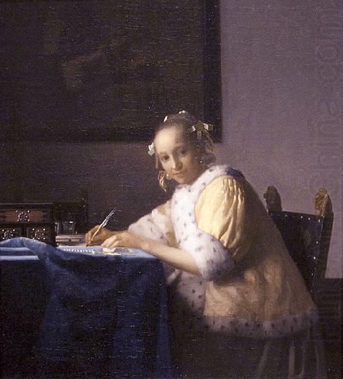 Johannes Vermeer A lady writing. china oil painting image